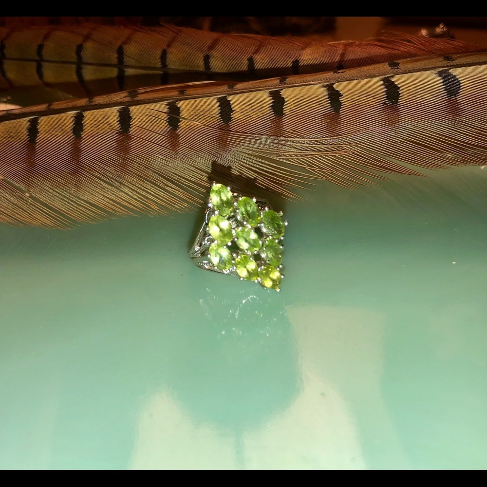 Signed Seta Sterling Peridot Ring - image 5